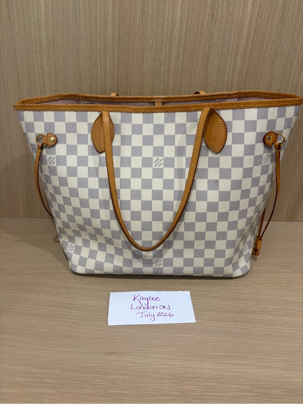 (1300) Authentic Louis Vuitton Neverfull MM Azur